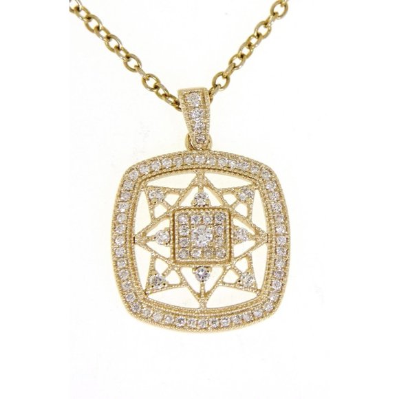Jewelry - Rael Diamond Vintage Classy Pendant Yellow Gold